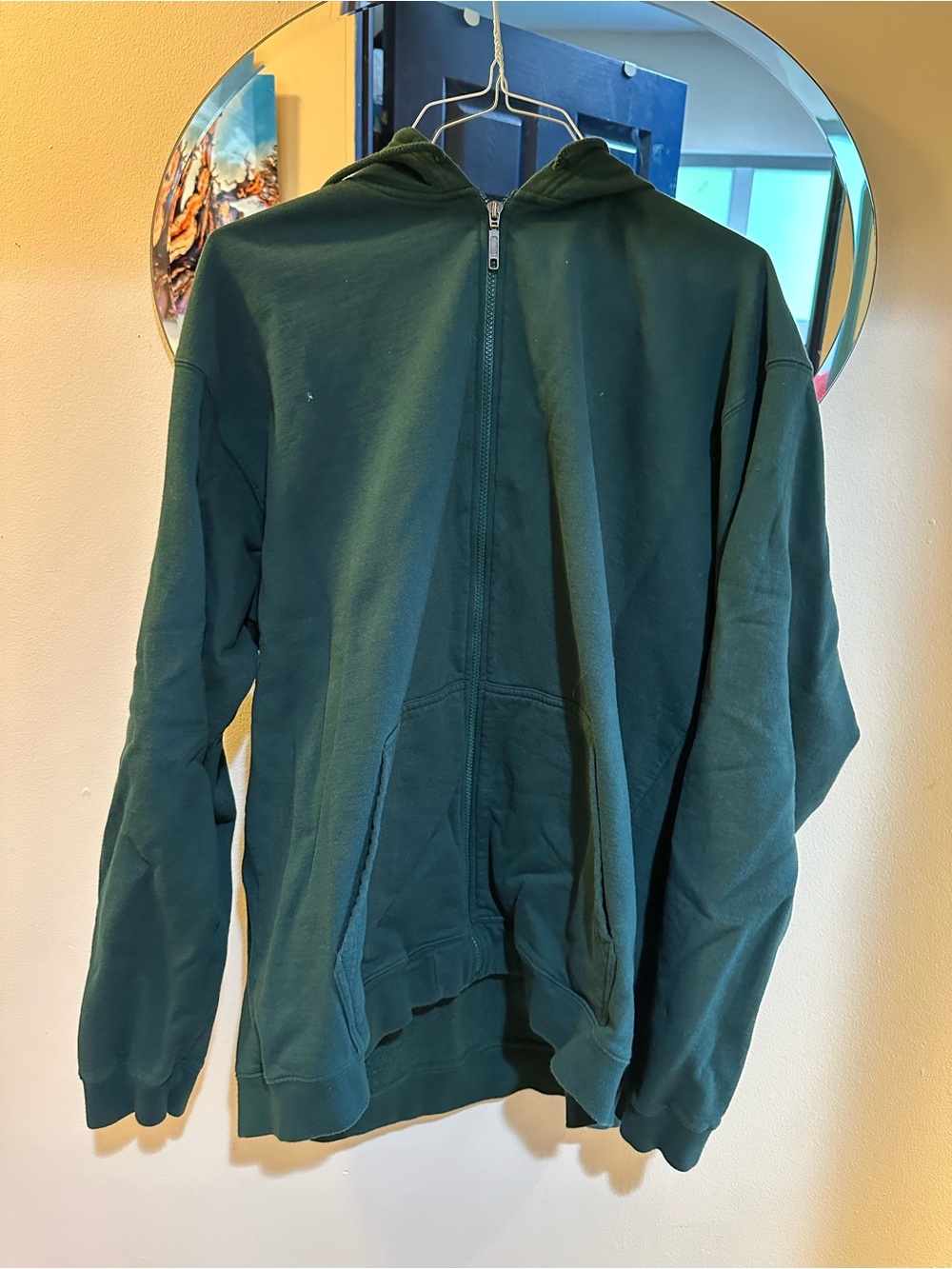L.L.Bean Men’s XXL Tall Dark Green Full Zip Hoodie Sweatshirt